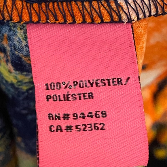 BETSEY JOHNSON Multicolored Flutter Sleeve Top M - Picture 6 of 7